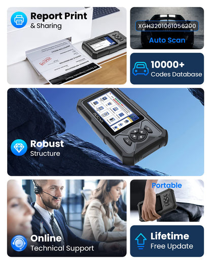 MUCAR CDE900 PRO OBD2 Scanner with Add-on Software & 5" Touchscreen