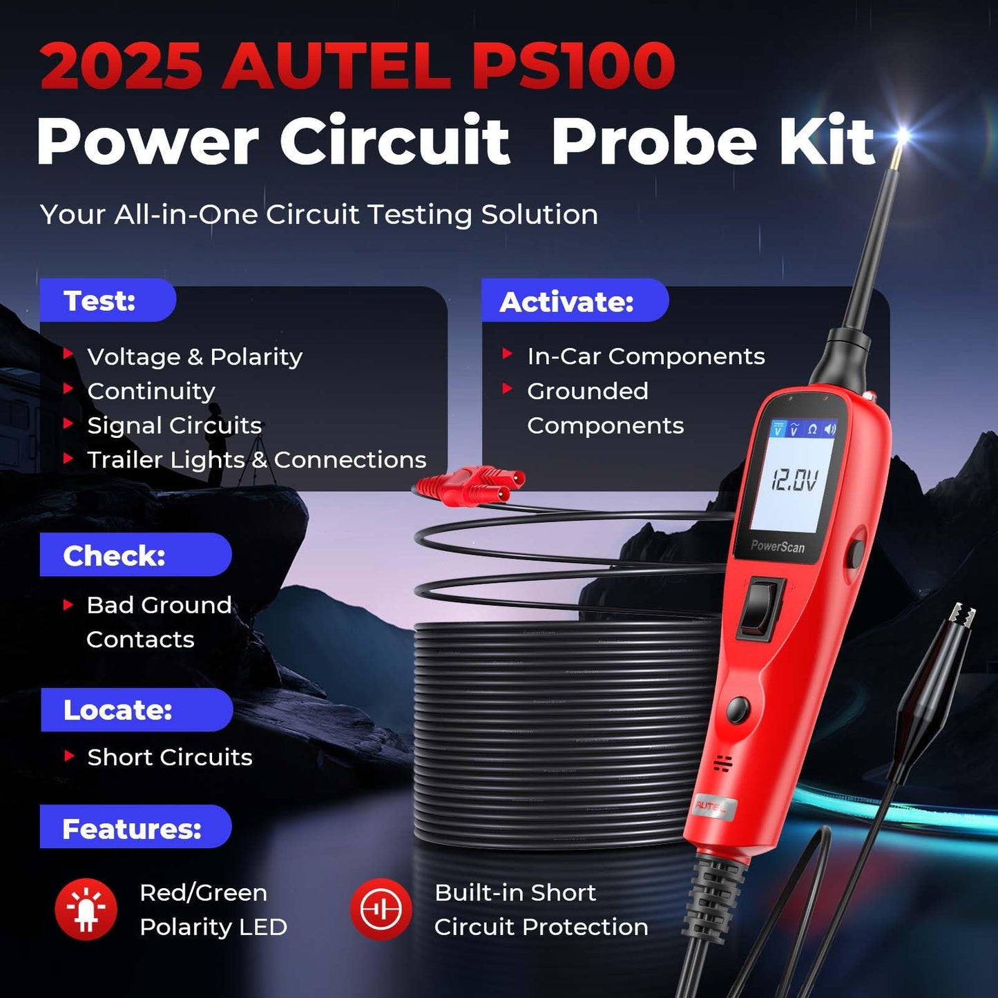 Autel IM608 PRO II + PS100 Circuit Tester | 2025 Key & ECU Tool