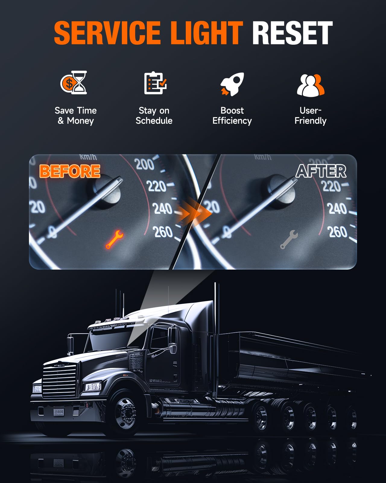 ANCEL HD3400 Pro Truck Scanner for Cummins, Detroit, Paccar & More