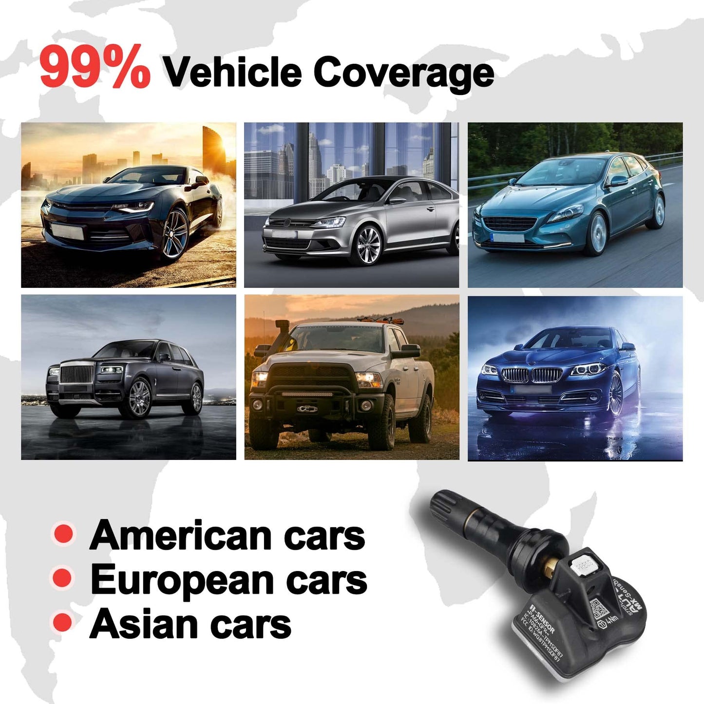 Autel MX-Sensor TPMS 2-in-1 Tire Sensor (315MHz + 433MHz)