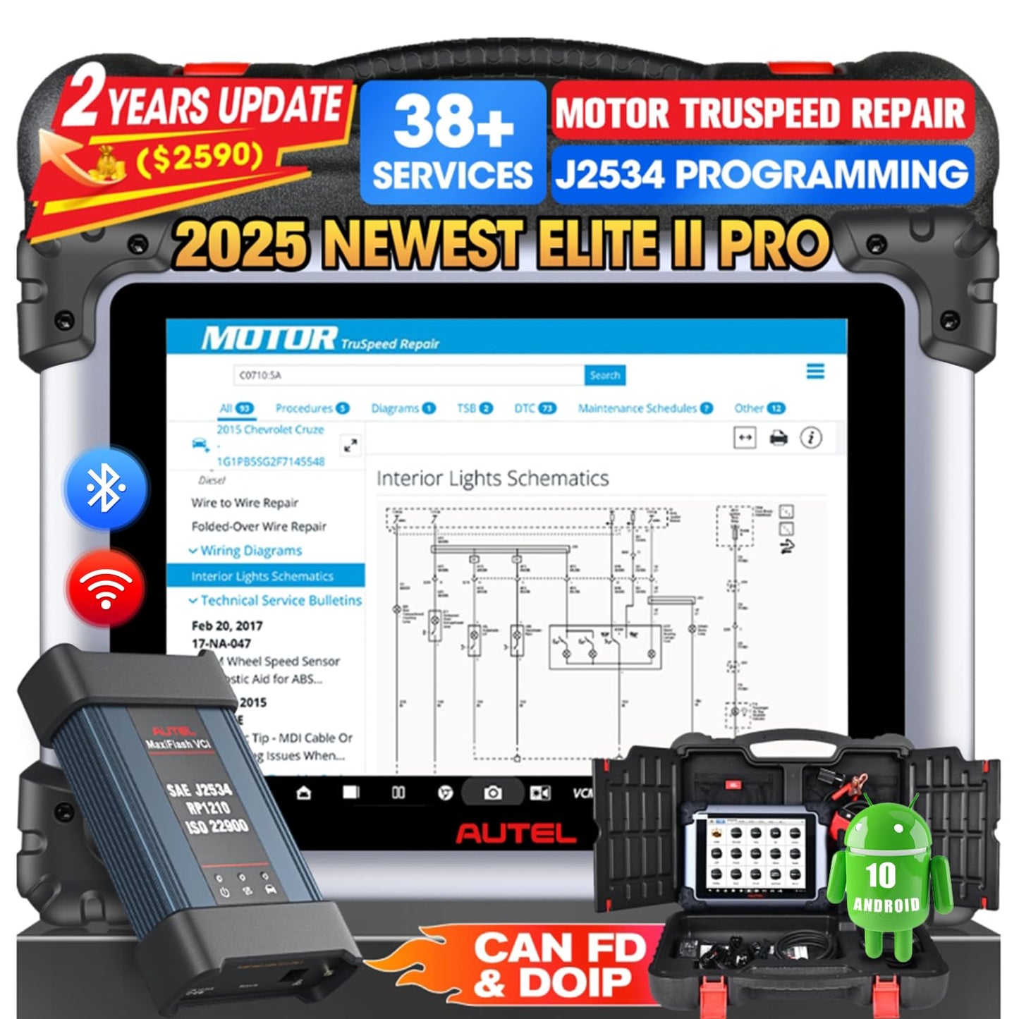 Autel MaxiSys Elite II Pro 2025 Scanner with 2-Year Update