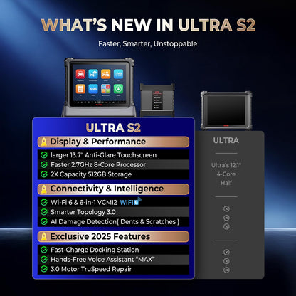 Autel MaxiSys Ultra S2 2025 AI Diagnostic Scanner with VCMI2