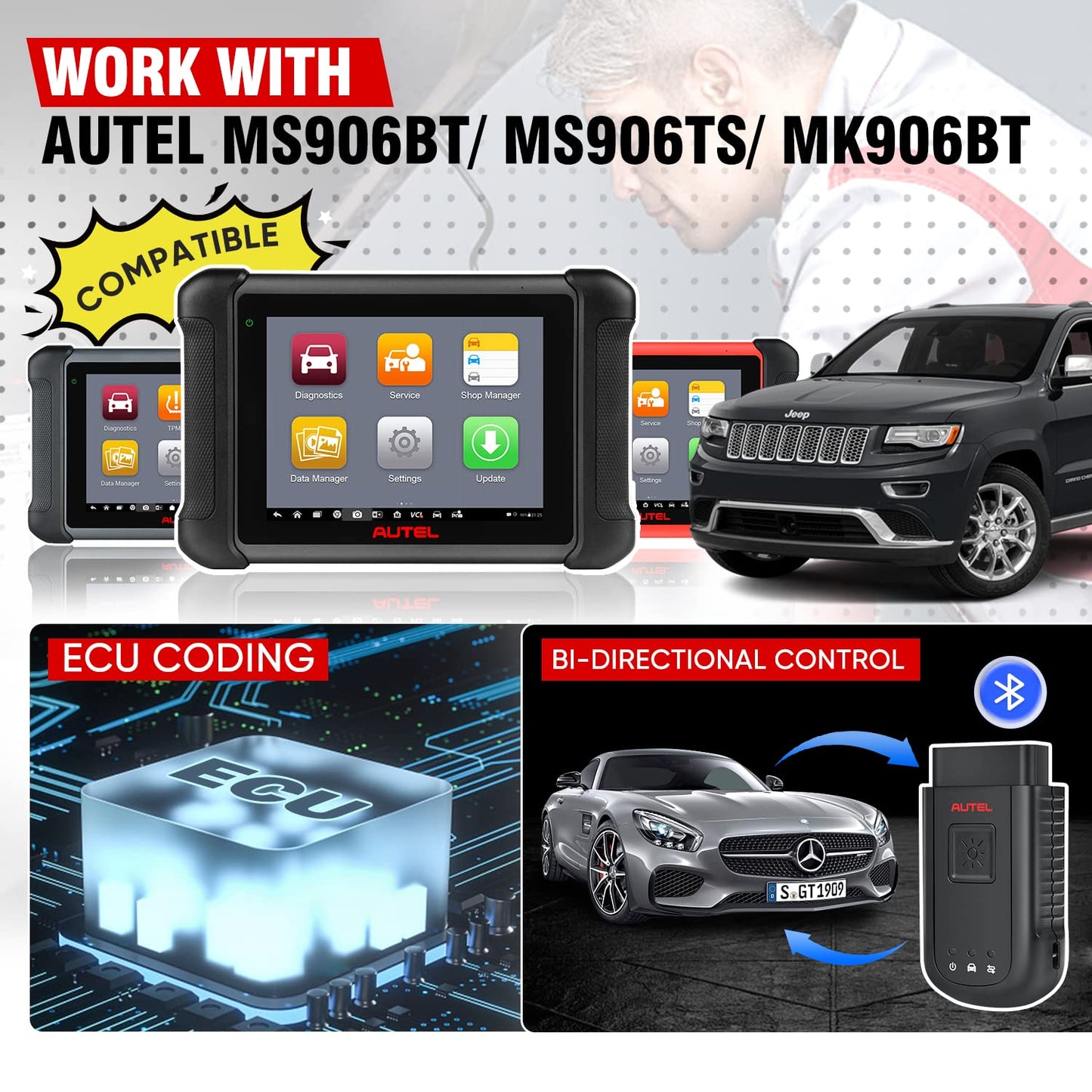 Autel MaxiSYS VCI100 Wireless OBD2 Diagnostic Interface 2025