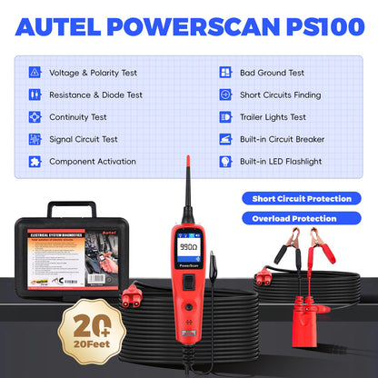 Autel MaxiCOM MK808Z Bidirectional Scanner + PowerScan PS100 Circuit Tester