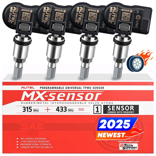 Autel MX-Sensor TPMS 4-Pack 315MHz+433MHz Dual-Frequency Sensors