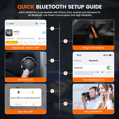 ANCEL BD200 Pro Bluetooth OBD2 Scanner – ABS SRS Transmission Diagnostic
