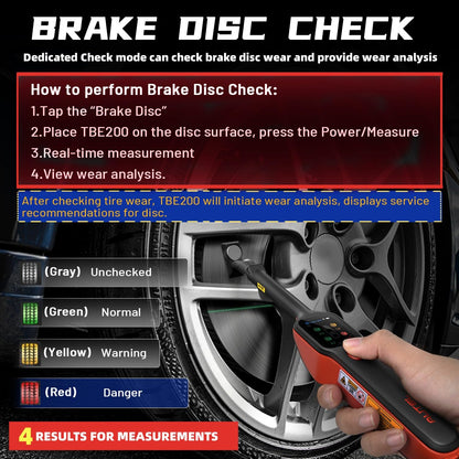 Autel TBE200 Tire Tread & Brake Wear Tester – 2025 Upgrade