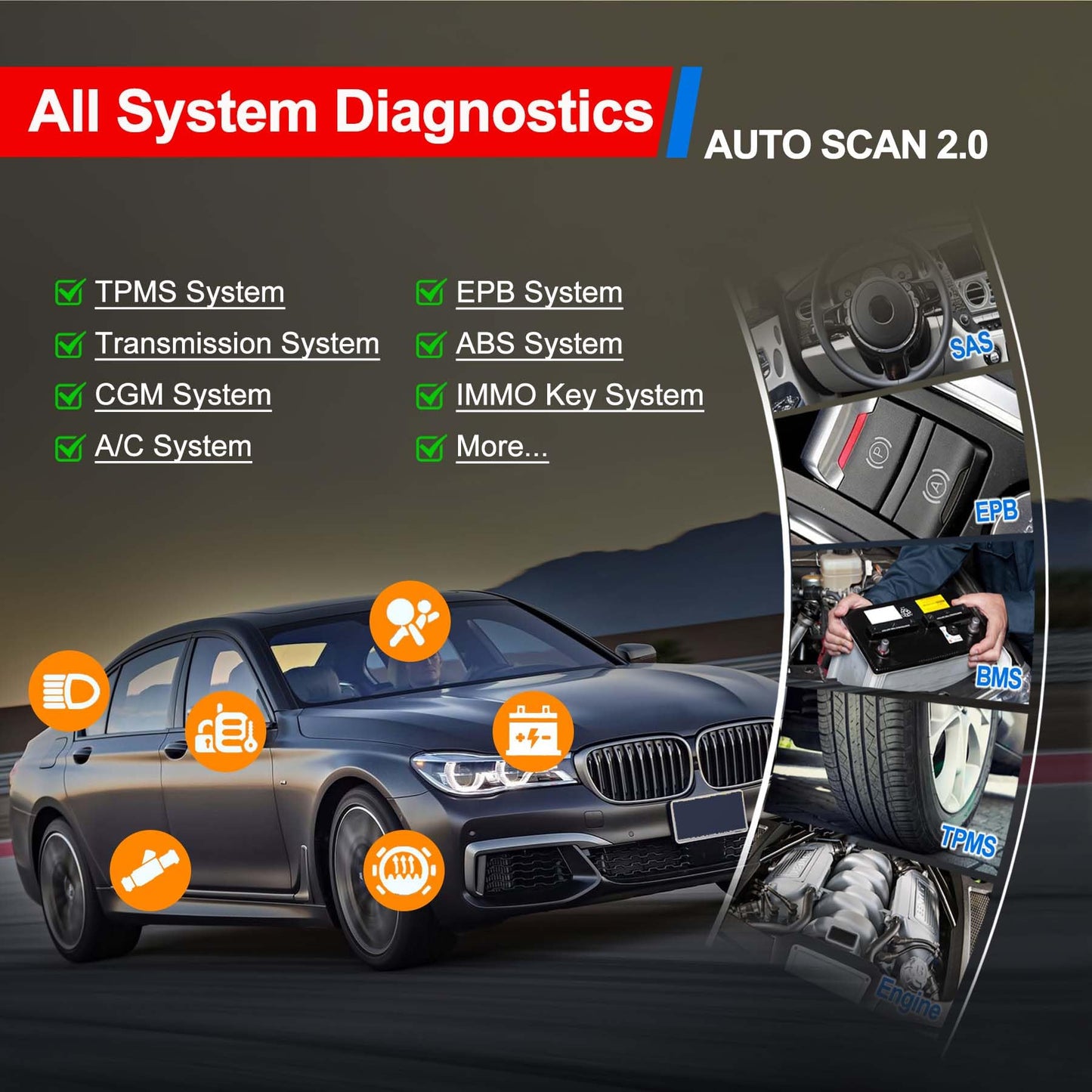 Autel MS906 Pro-TS Scanner – Full TPMS & ECU Coding Tool