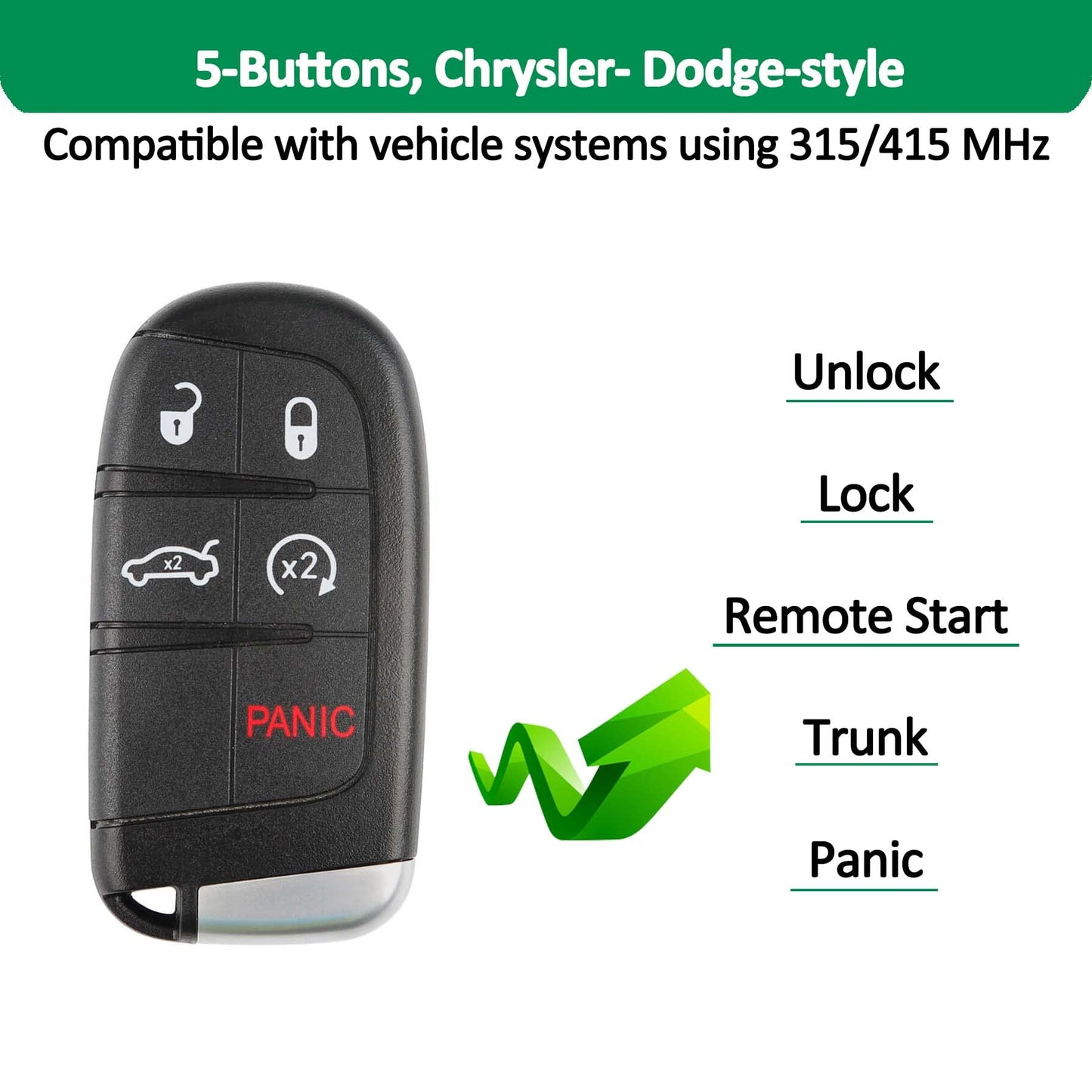 Autel IKEYCR5TPR 5-Button Smart Key for Chrysler & Dodge