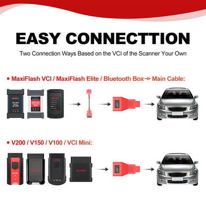 Autel 3 Pin to 16 Pin OBD2 Adapter for Honda Vehicles