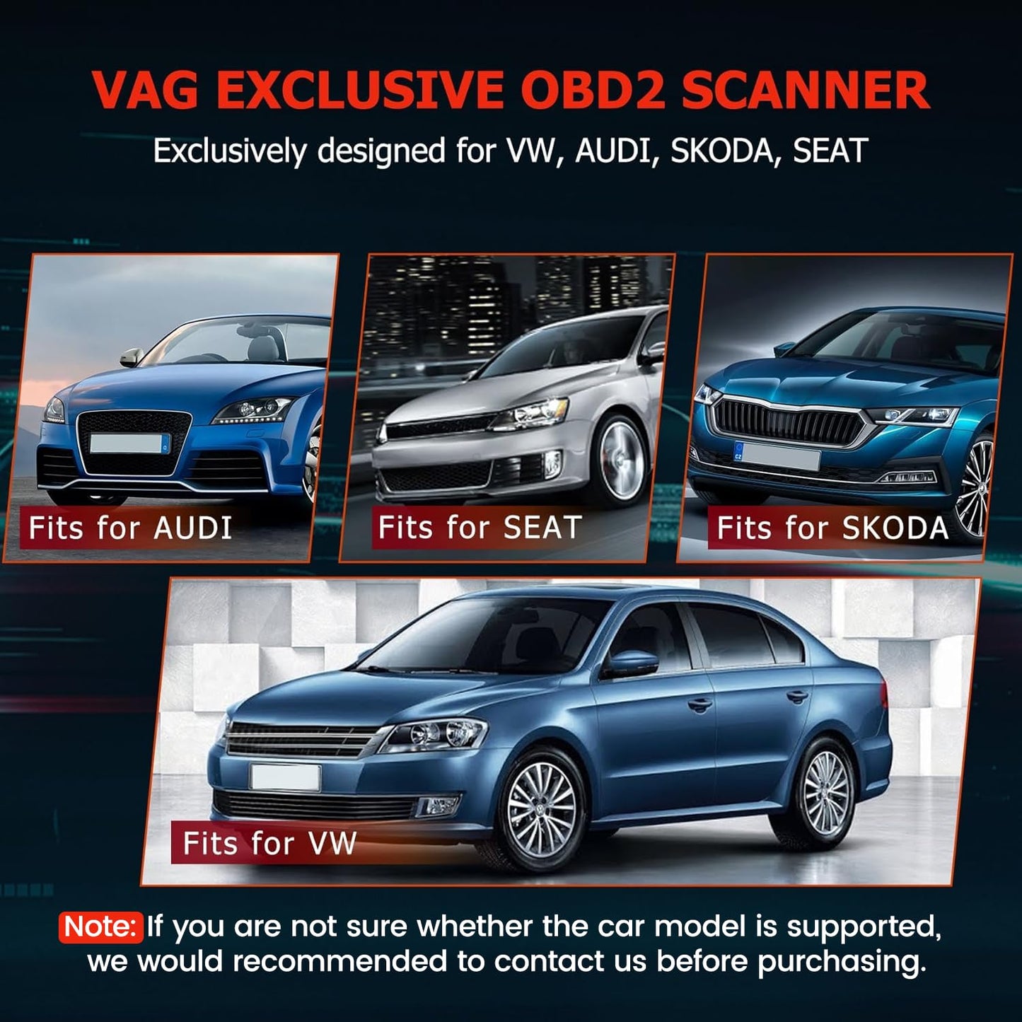 Ancel VD700 OBD2 Scanner for VW Audi Skoda Seat – Full System Diagnostic Tool