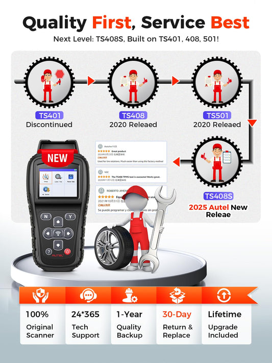 Autel MaxiTPMS TS408S TPMS Tool – 2025 Relearn & Programming