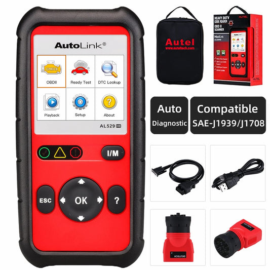Autel AutoLink AL529HD Heavy Duty OBD2 Scanner – Truck Code Reader