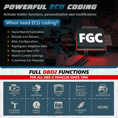 LAUNCH X431 Creader Elite 2.0 FGC – American Vehicle OBD2 Scanner