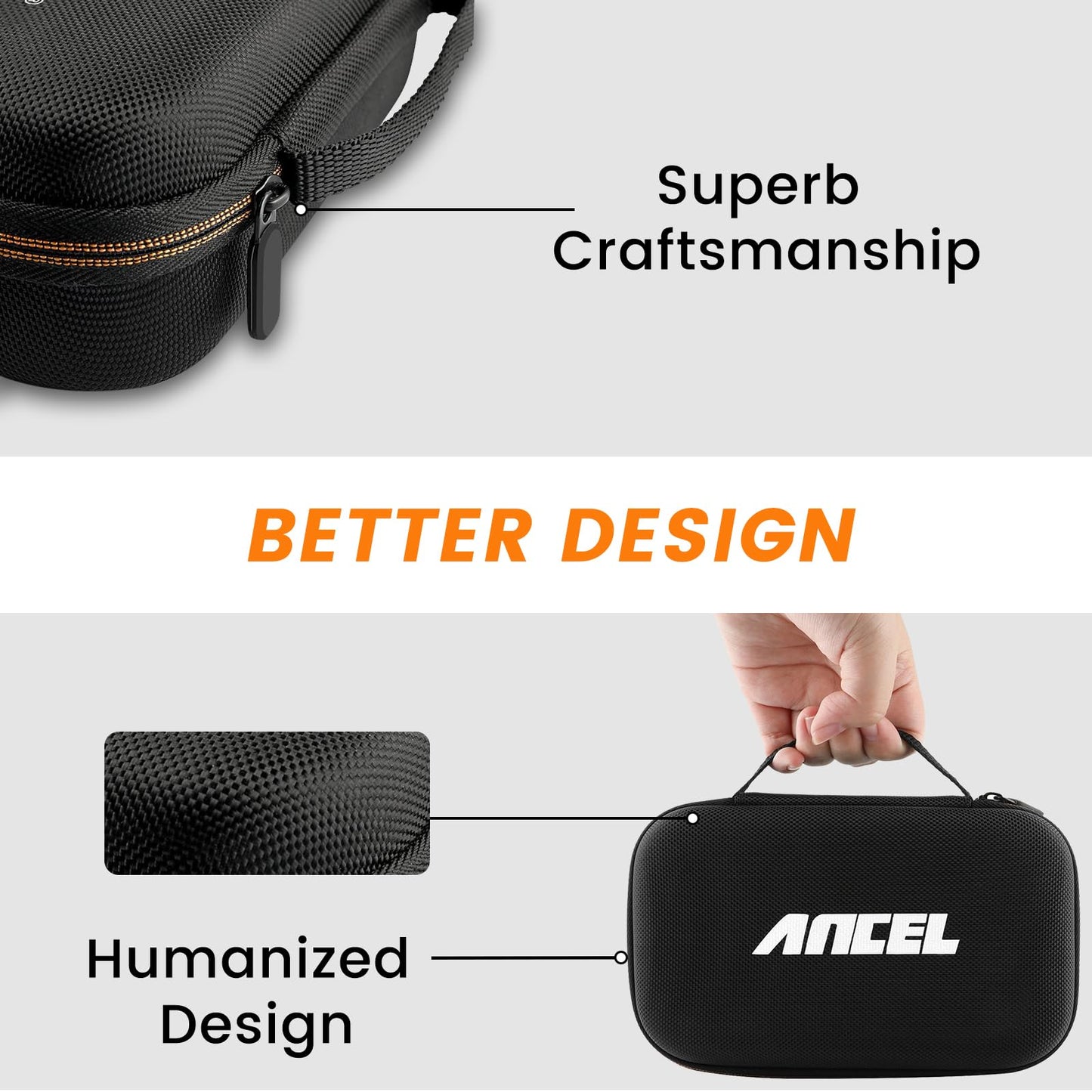 ANCEL Waterproof Shockproof EVA Storage Case for OBD2 Scanners