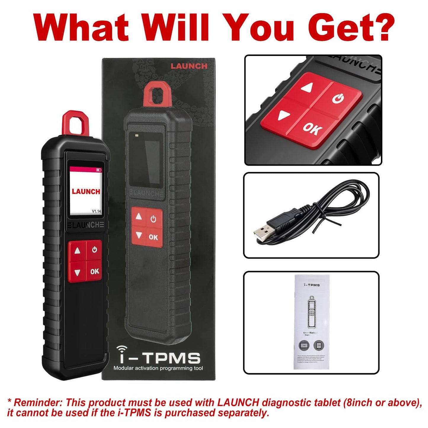Launch X431 i-TPMS Wireless TPMS Diagnostic & Relearn Tool
