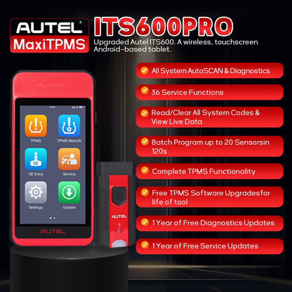 Autel MaxiTPMS ITS600Pro – TPMS & Full System Diagnostic Tool