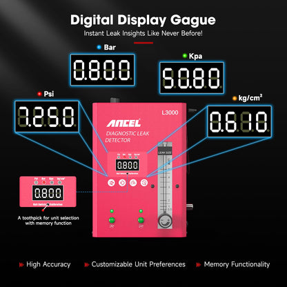 ANCEL L3000 PRO Digital Automotive Smoke Machine with Built-in Air Pump