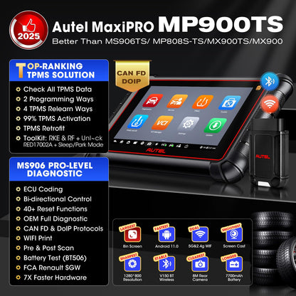 Autel MaxiPRO MP900TS Scanner – 2025 TPMS & ECU Tool