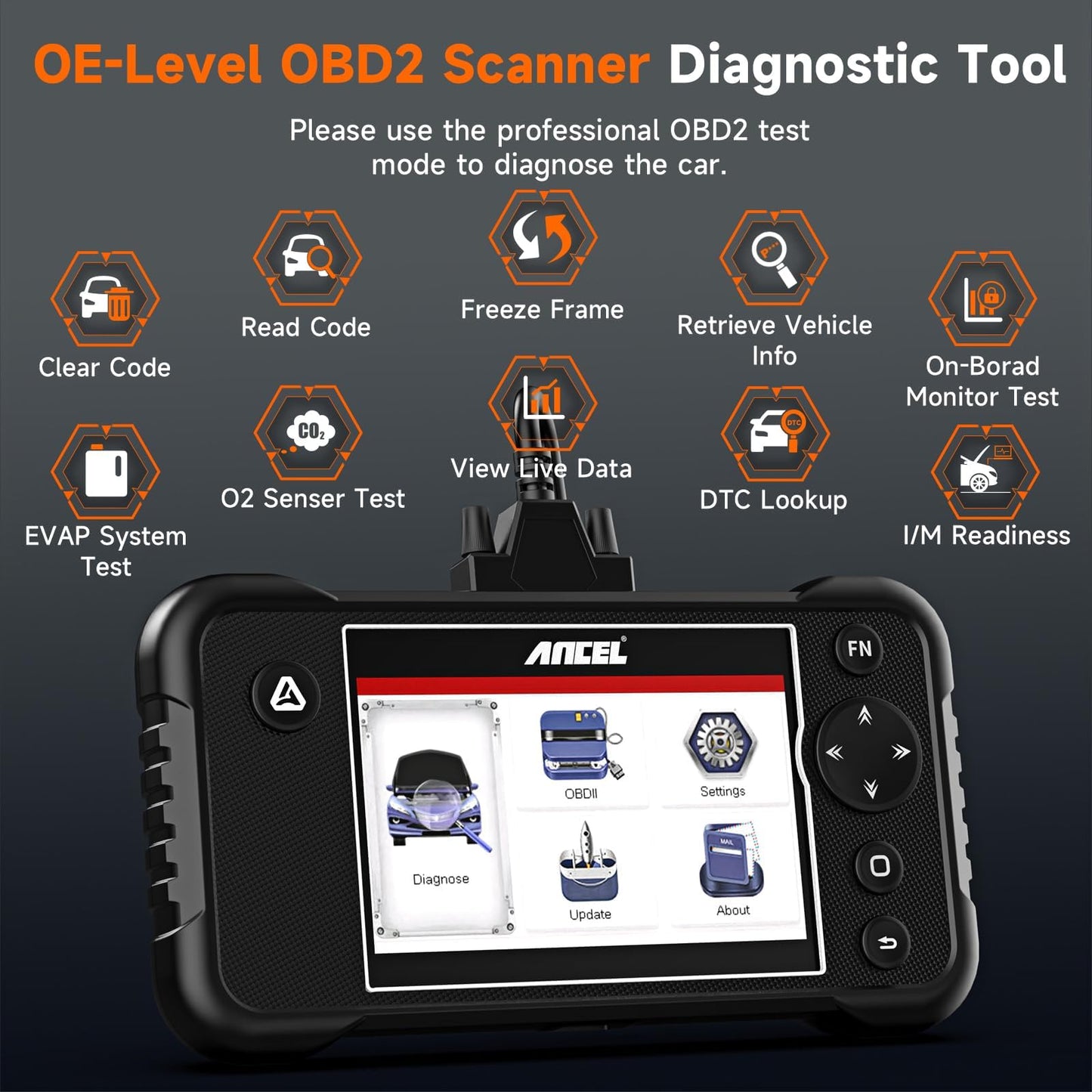 ANCEL FX3000 Elite OBD2 Scanner – Engine, ABS, SRS & Transmission Diagnostic Tool