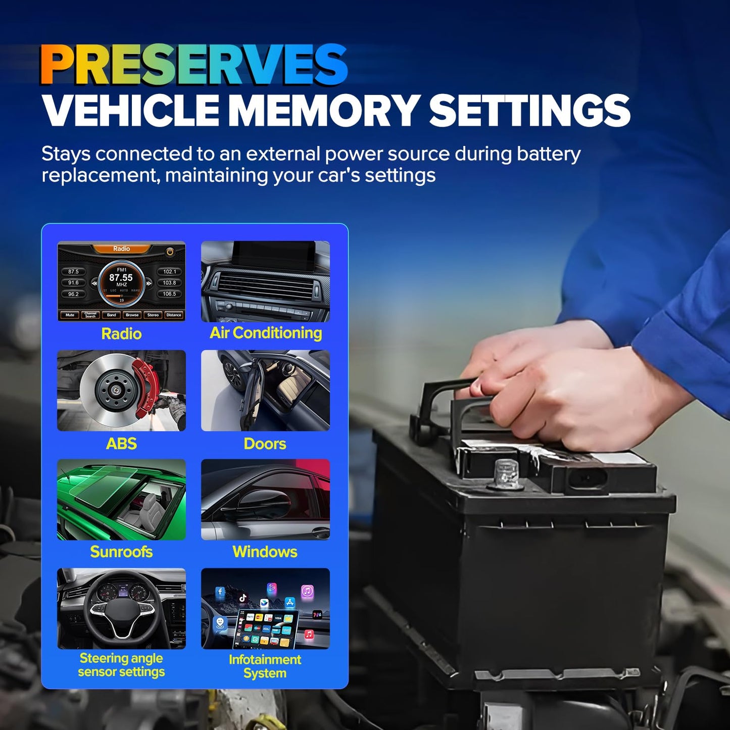 Autel MaxiBAS BTMS OBD2 Memory Saver for 12V Cars