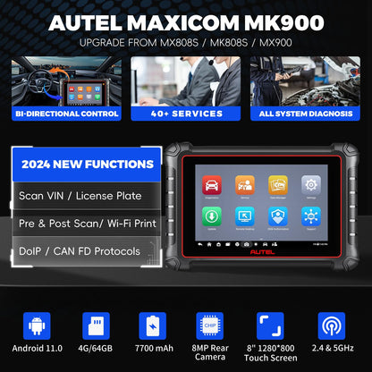 Autel MaxiCOM MK900 Scanner – 2025 Bi-Directional Diagnostic Tool