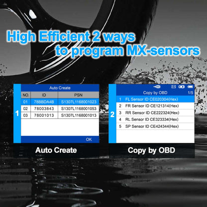 Autel MaxiTPMS TS508WF TPMS Tool Kit with 4 MX-Sensors & Metal Valves