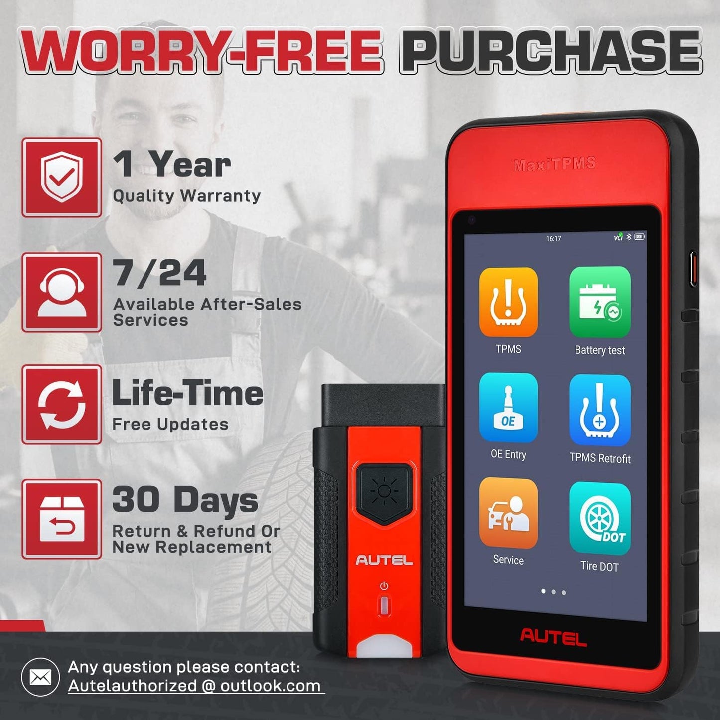 Autel MaxiTPMS ITS600 (E) TPMS Tool 2025 with 4 Services