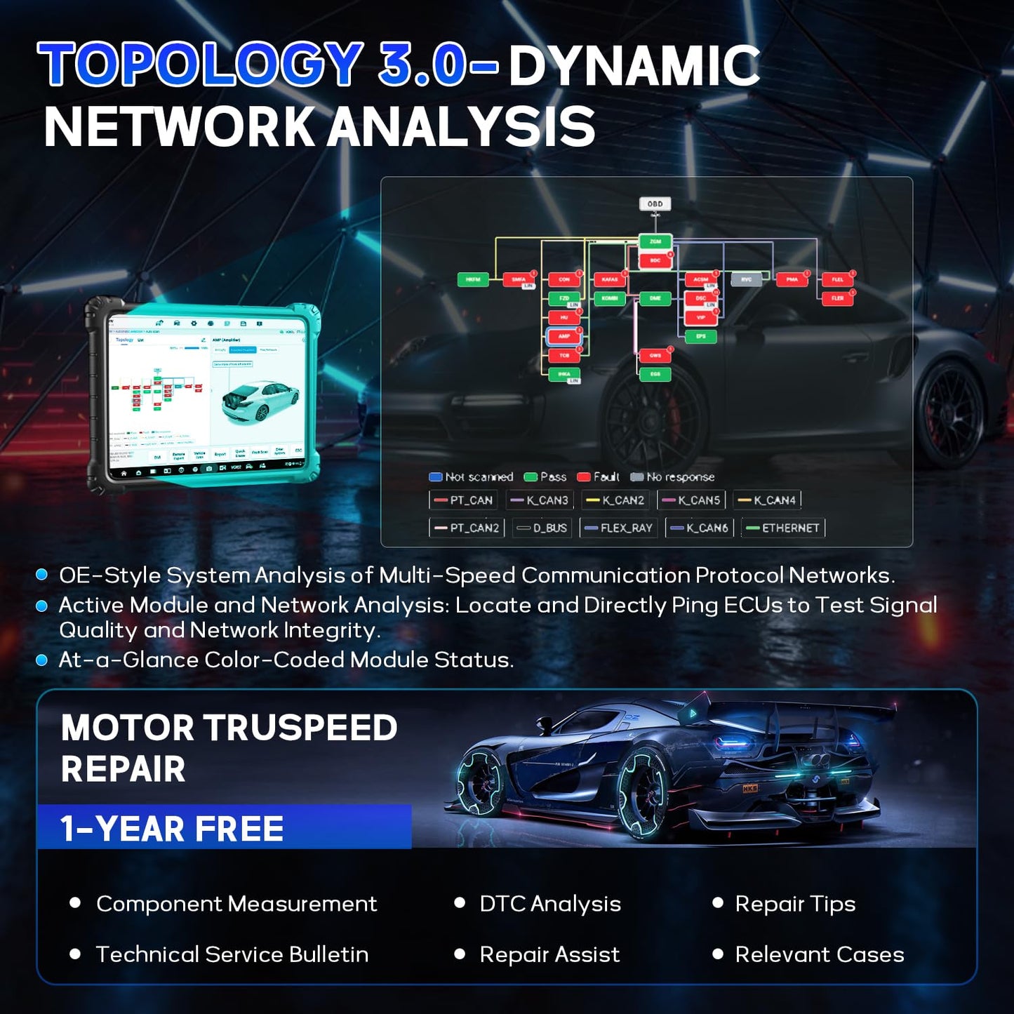 Autel MaxiSYS Ultra S2 OBD2 Scanner, 2025 New Diagnostic with AI, Upgraded MS Ultra, 6-in-1 VCMI2, Topology 3.0, EV Tests, WiFi 6, 48+ Services, Motor Truspeed Repair, Multi-Point DVI, ECU Programming