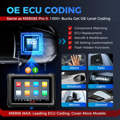 Autel MS906 MAX 2025 Scanner – Top Bi-Directional ECU Coding Tool