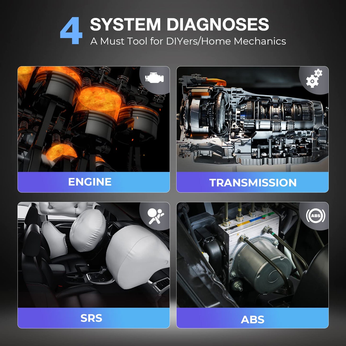 Autel MaxiLink ML629 OBD2 Scanner ABS SRS Engine Transmission