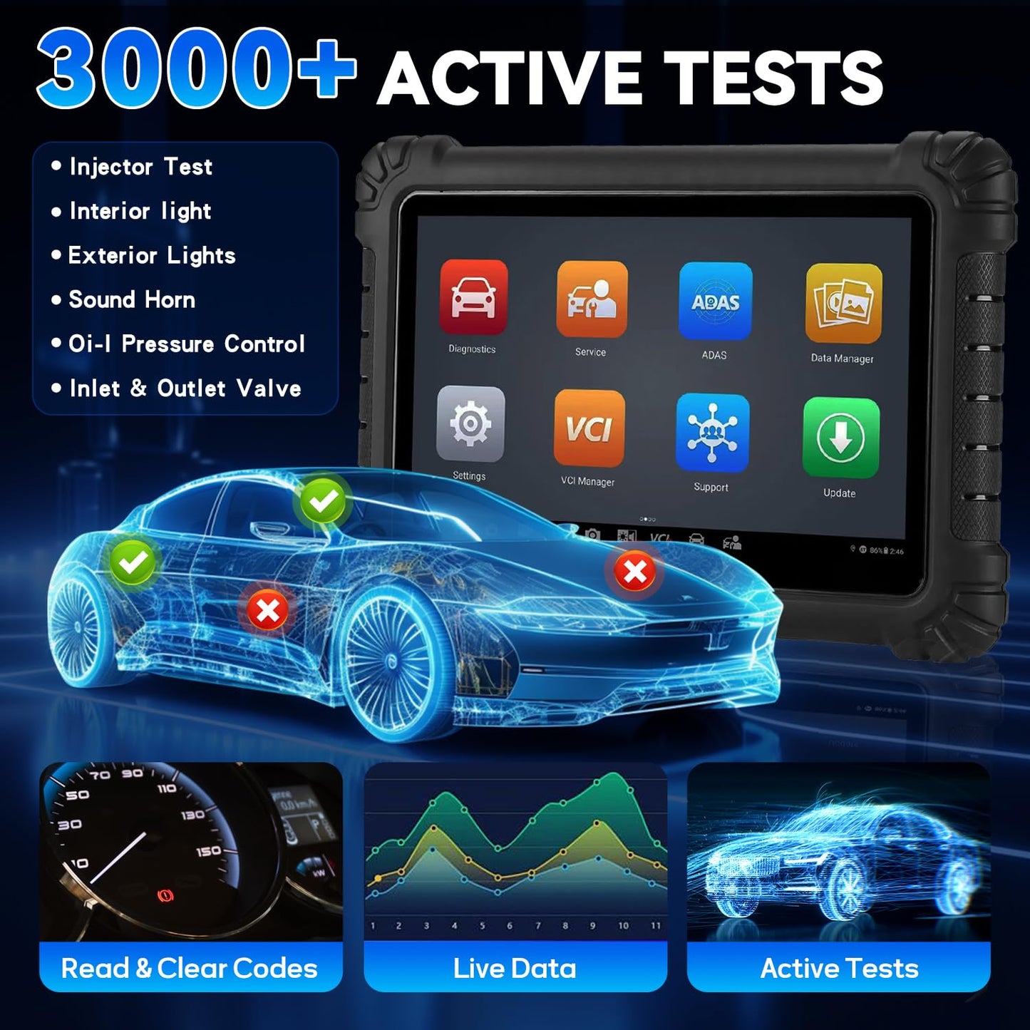 Autel MS906MAX Scanner 2025 – ECU Coding, 3000+ Tests, 40+ Services