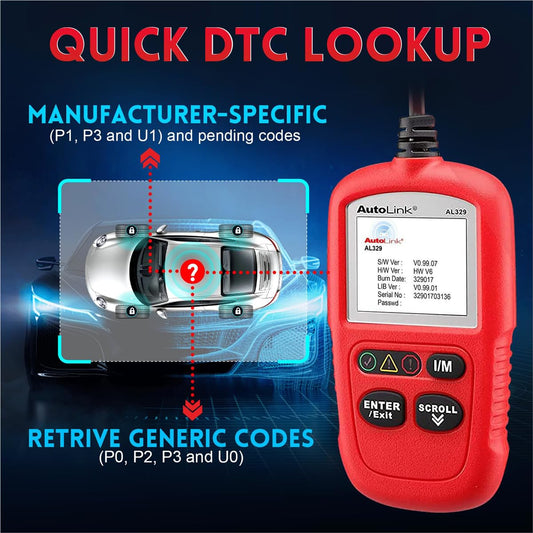 Autel AutoLink AL329 OBD2 Scanner – Upgraded AL319 Code Reader