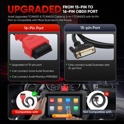 Autel TCAN003 Tesla OBD2 Adapter Cable for Model 3/Y/S/X