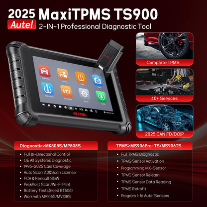 Autel MaxiTPMS TS900 2-in-1 TPMS Programmer & Diagnostic Scanner