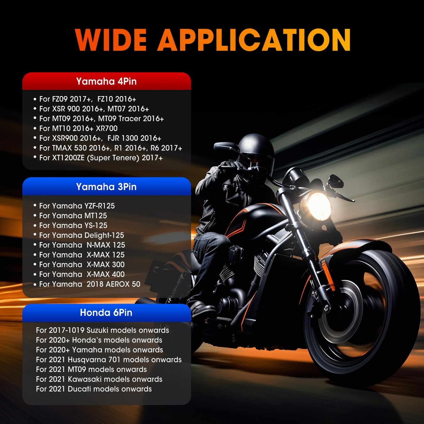 Autel 3-in-1 OBD2 to OBD1 Motorcycle Adapter Cable