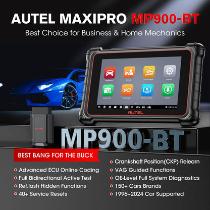 Autel MaxiPRO MP900-BT Scanner + MV108S | 2025 ECU Coding Tool