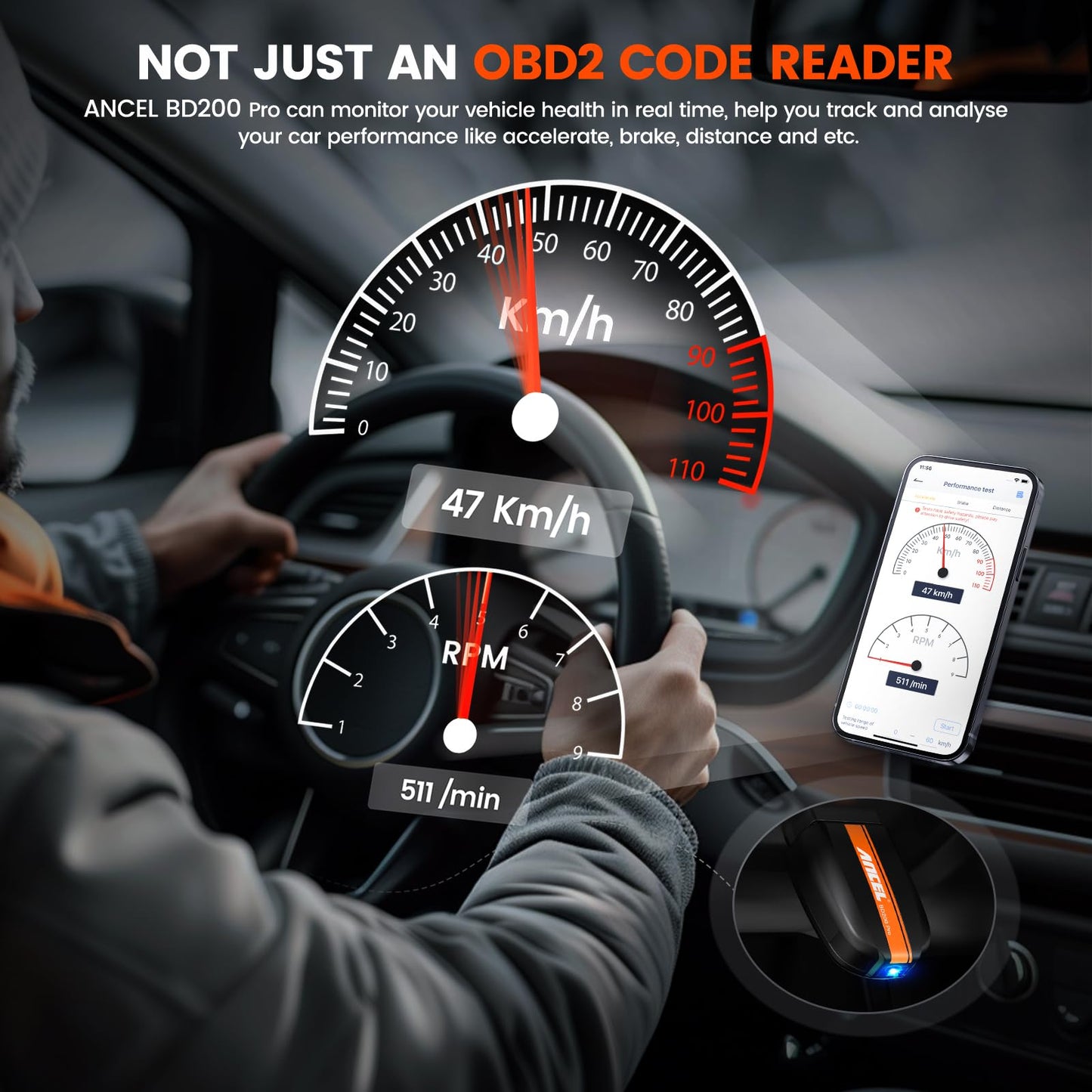 ANCEL BD200 Pro Bluetooth OBD2 Scanner – ABS SRS Transmission Diagnostic