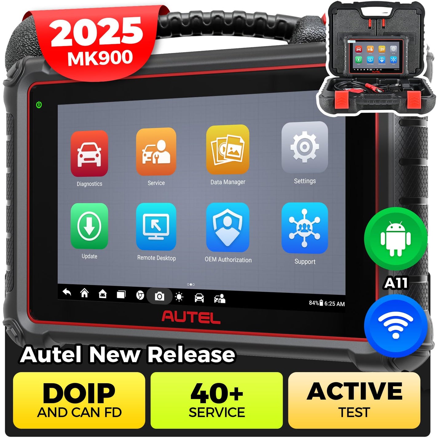 Autel MaxiCOM MK900 Diagnostic Scanner – 2025 Bidirectional Tool