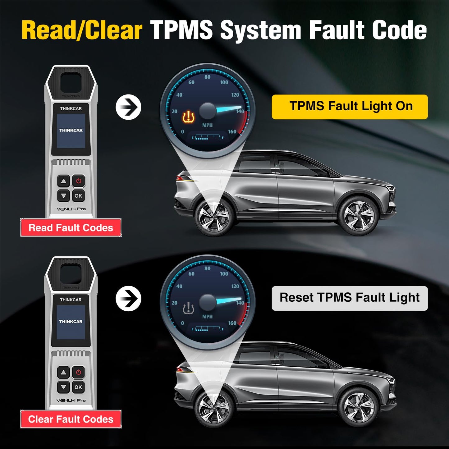 ThinkCar VENU iPro TPMS Tool – Relearn & Program Sensors