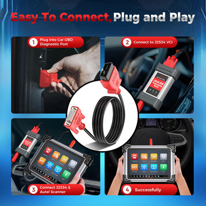 Autel 16-Pin OBD2 Main Cable for MaxiSys MS908 Series