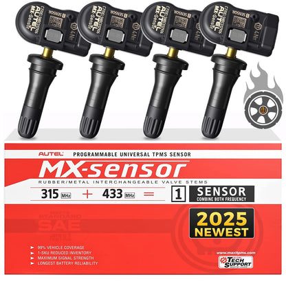 Autel MX TPMS Sensors 2-in-1 315/433MHz – 4PCS Rubber Valve