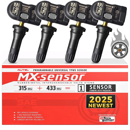 Autel MX TPMS Sensors 2-in-1 315/433MHz – 4PCS Rubber Valve