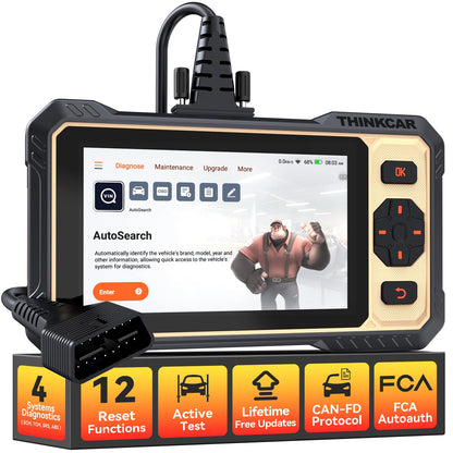 THINKCAR THINKSCAN 662 OBD2 Scanner with Bidirectional Tests & 12 Resets