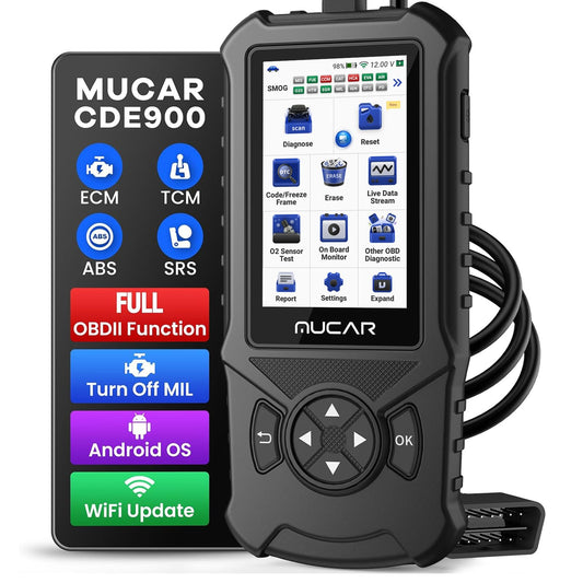 MUCAR CDE900 OBD2 Scanner with ABS, SRS & Transmission Diagnostics