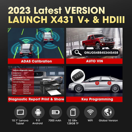 LAUNCH X431 V+ 5.0 Truck Scanner – J2534, ECU Coding, 60 Resets