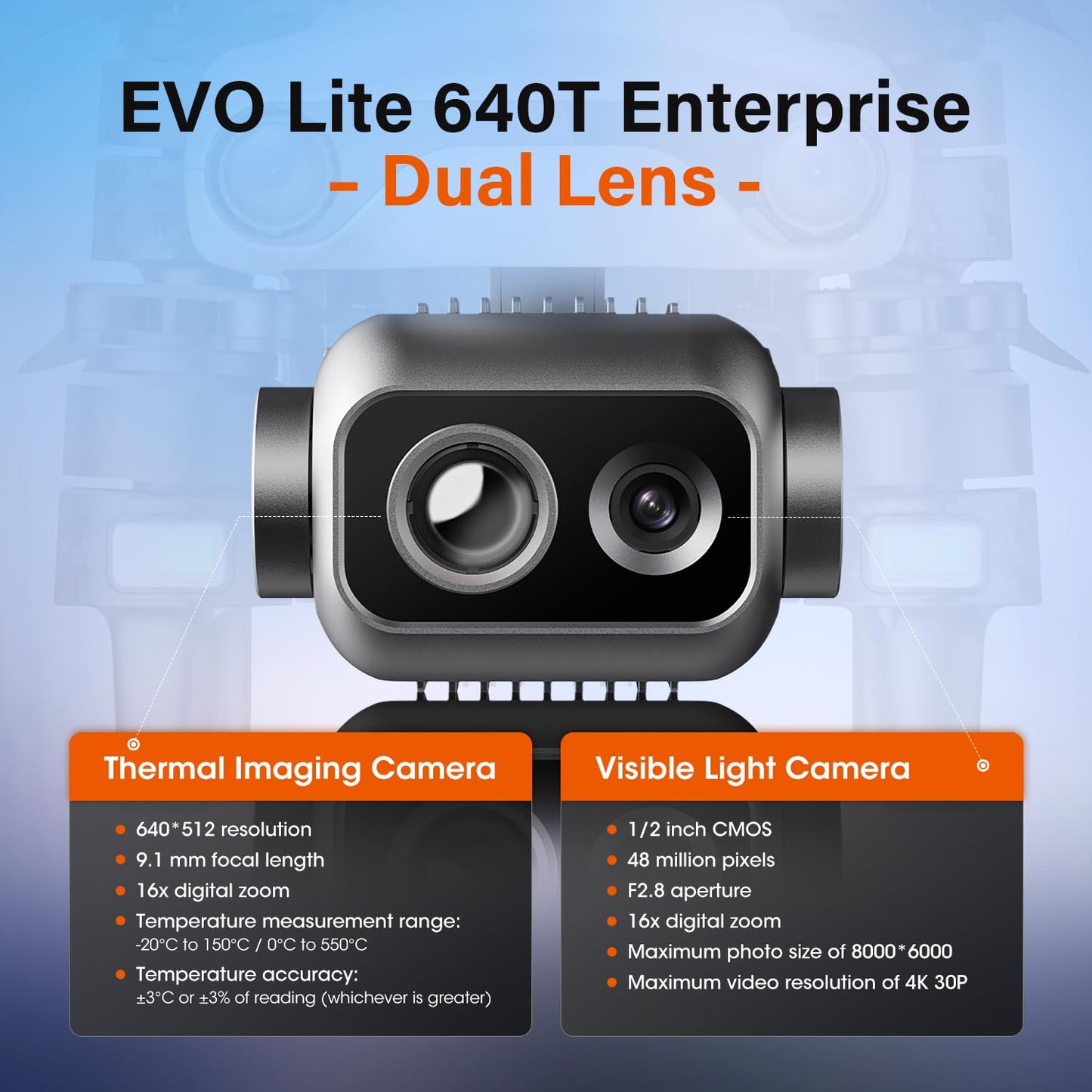 Autel EVO Lite 640T Enterprise Drone – 640x512 Thermal Camera