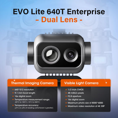 Autel EVO Lite 640T Enterprise Drone – 640x512 Thermal Camera