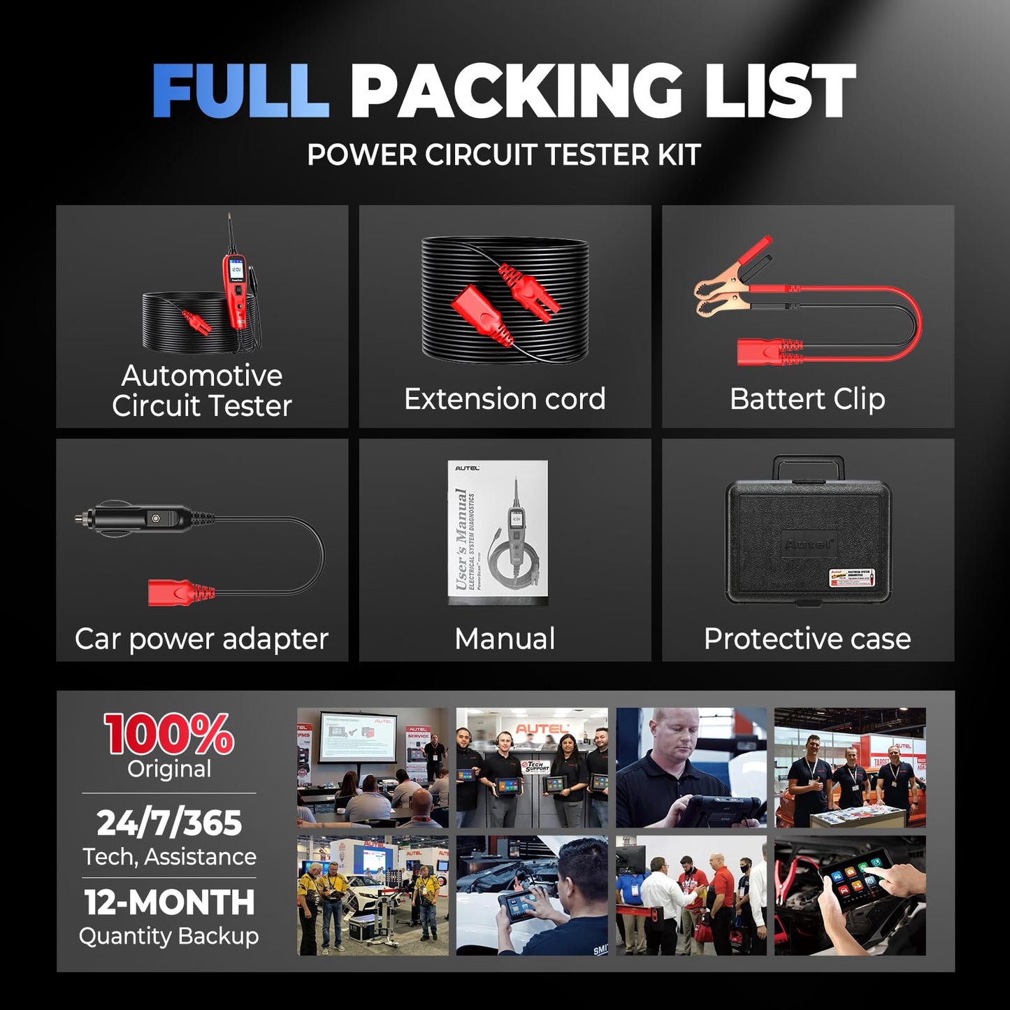 Autel PowerScan PS100 Circuit Tester 2025 – 12V/24V Automotive Power Probe