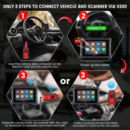 Autel MaxiVCI V200 OBD2 Bluetooth Adapter for Scanners